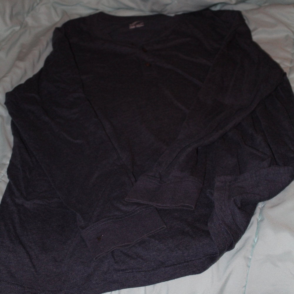 Croft & Barrow Mens Size 2XB Navy Blue Easy Care Long Sleeve Polo Shirt